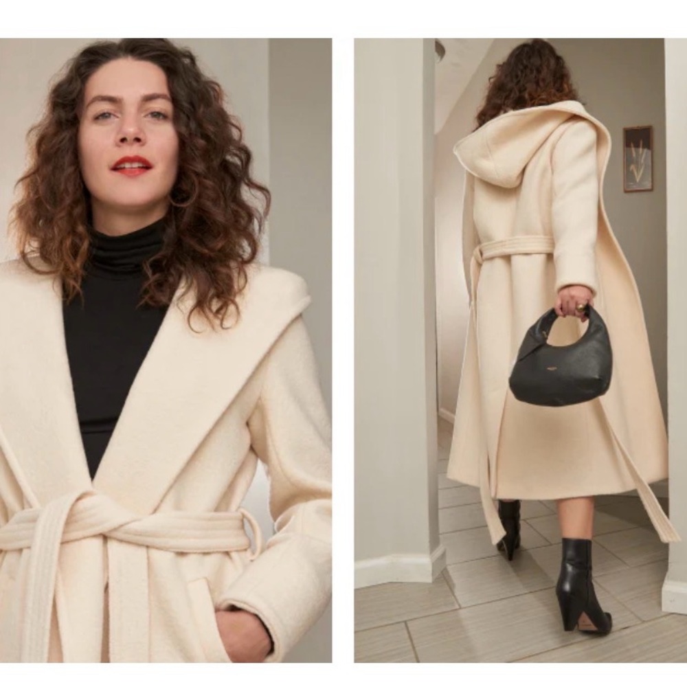 Elegant Cream Women's Trench Coat